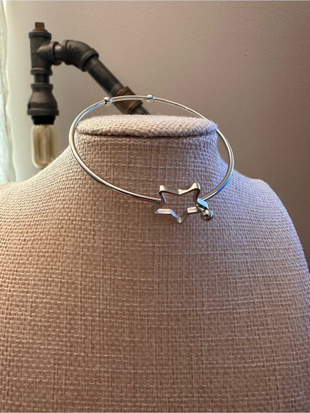 Star Accent Adjustable Bracelet - Silver by Plunder